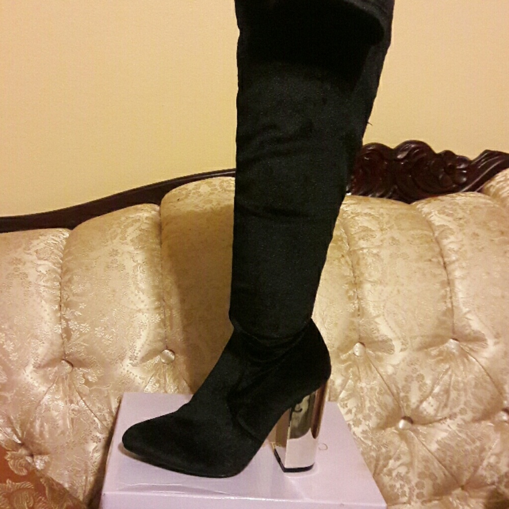 Charles Albert black knee high boots
