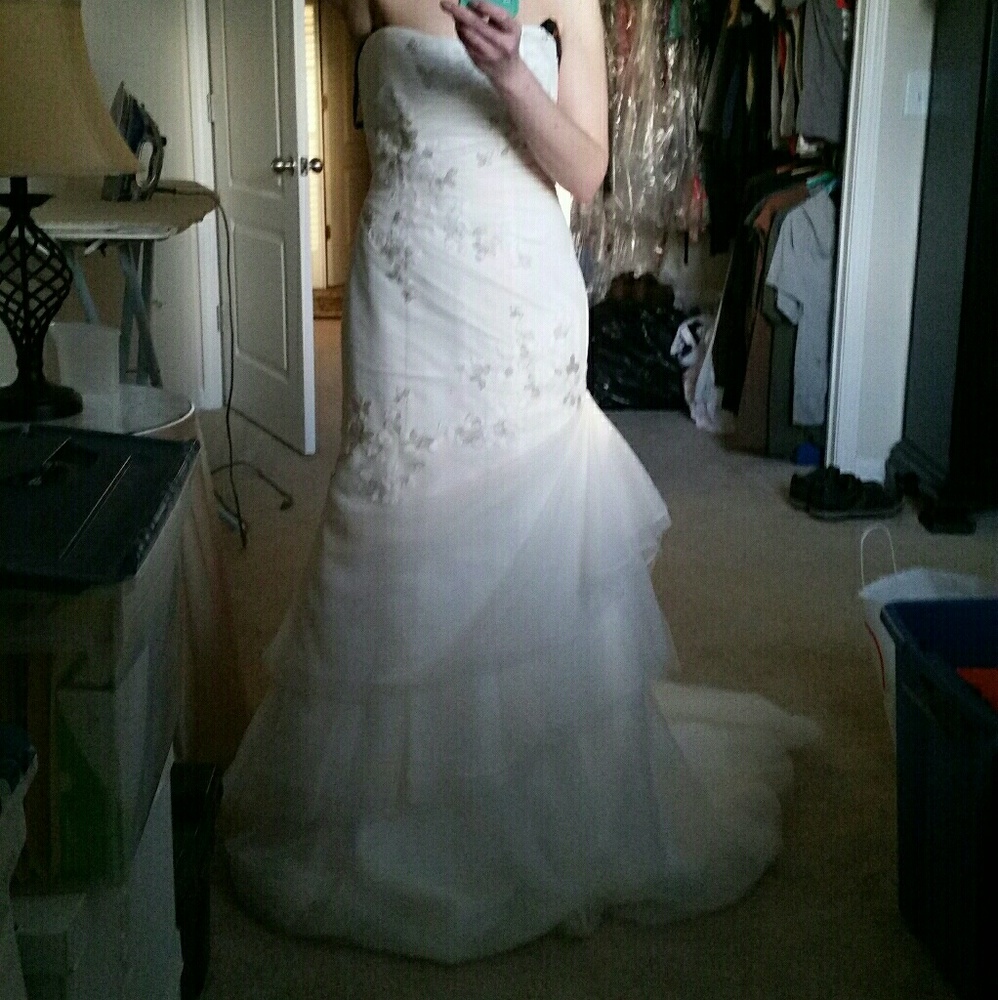 Galina Strapless Organza Trumpet Size 6 KP3622 nwt