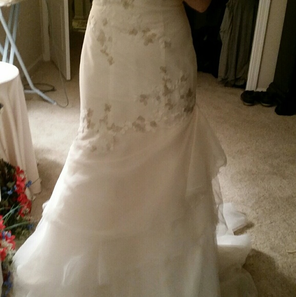 Galina Strapless Organza Trumpet Size 6 KP3622 nwt - Picture 3 of 8