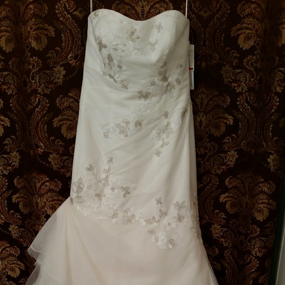 Galina Strapless Organza Trumpet Size 6 KP3622 nwt - Picture 4 of 8