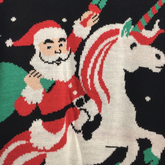 HP! TIPSY ELVES Santa unicorn magical sweater S. - Picture 4 of 7