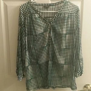 The LIMITED 3/4 Sleeve Print Blouse Sz XL