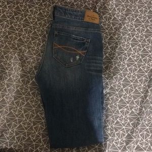 Abercrombie ripped straight jeans