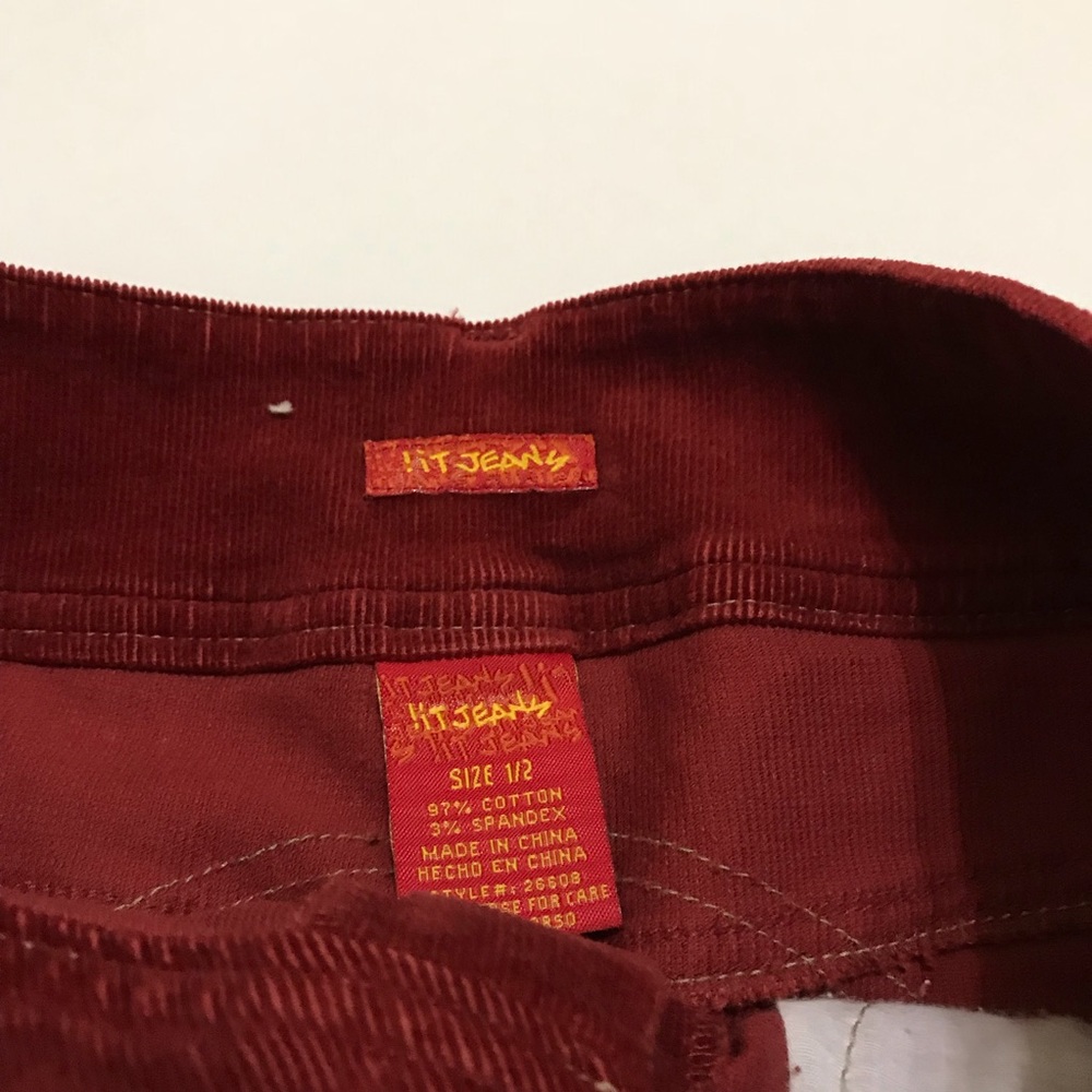 Rust colored Corduroy Mini Skirt - Picture 3 of 5