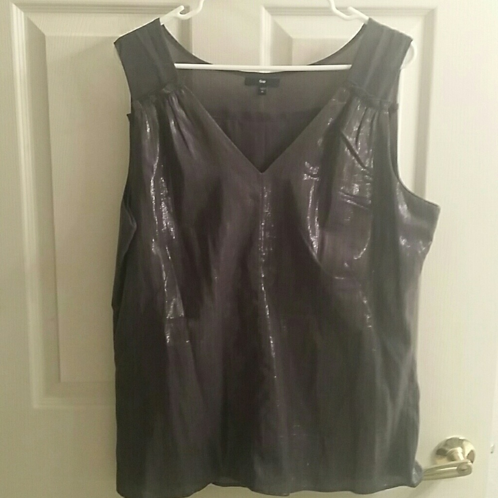 Gap Purple-gray metallic top Sz XL