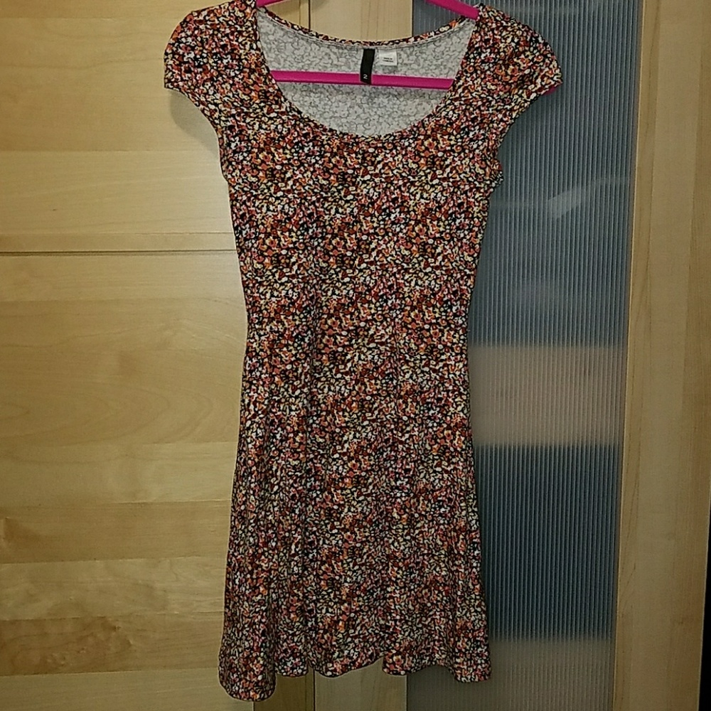 H&M floral fit and flare dress