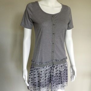 Speckled chiffon tunic