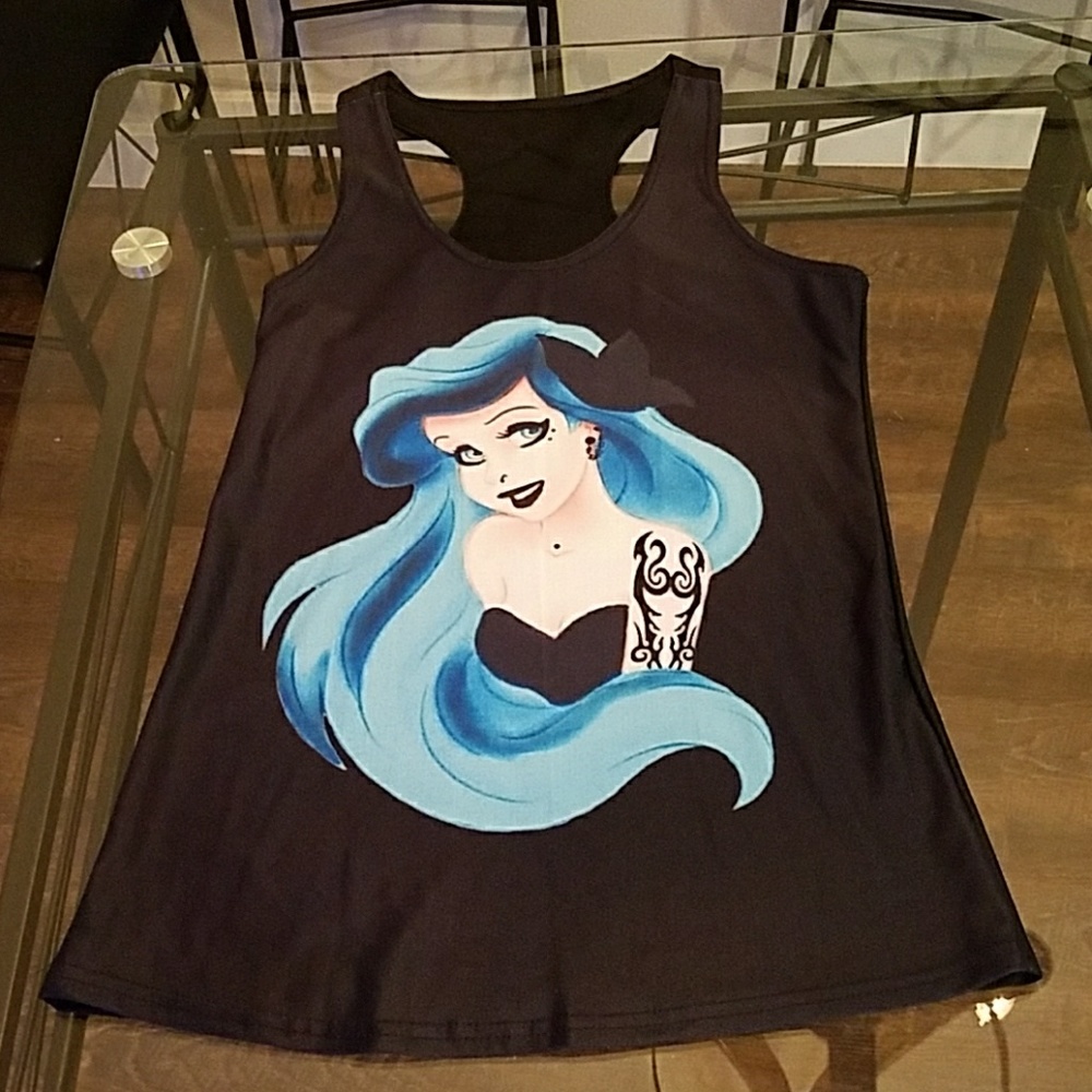 Gothic punk Ariel The Little Mermaid Tank