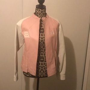 Pink Leather Dale Earnhardt Jacket