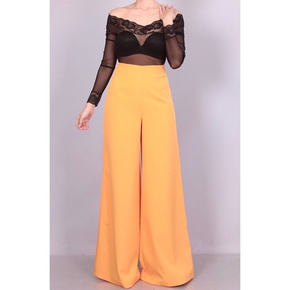 Mustard High Waist Pants