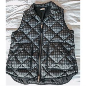 ✨🆕J. CREW QUILTED BLACK PLAID VEST🆕✨