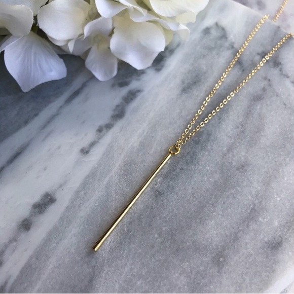 Last 1! 🌟Gold Vertical Bar Necklace - Picture 3 of 3