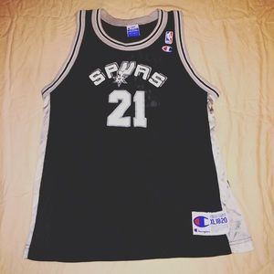 VINTAGE TIM DUNCAN CHAMPION NBA JERSEY