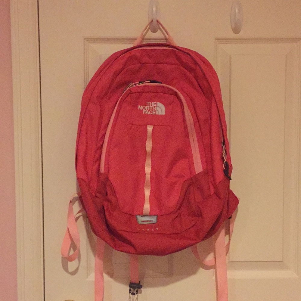 Coral North face Backpack