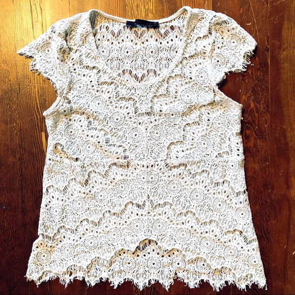❤️Gorgeous Lace High to Low Blouse - Picture 1 of 2