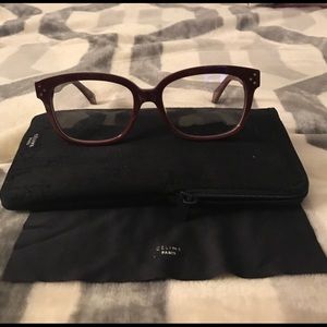 Celine red eyeglasses