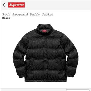 Supreme fk Jacquard puffy jacket