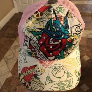 Ed hardy Rhinestoned hat