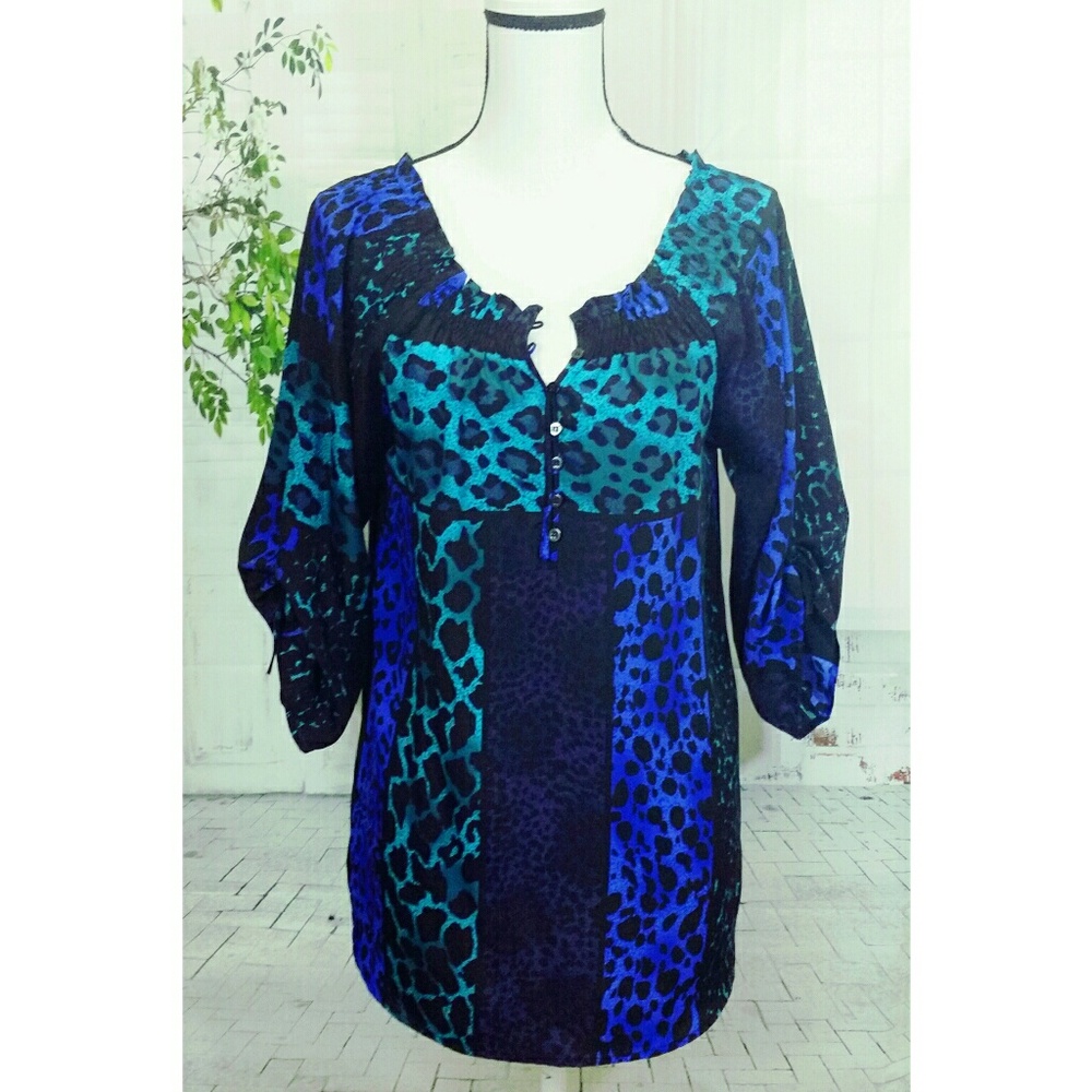 Yumi Kim Blue Purple Women’s Tunic Top Sz S