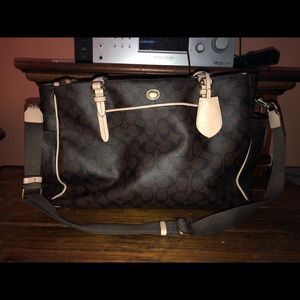 Authentic signature Coach diaper bag