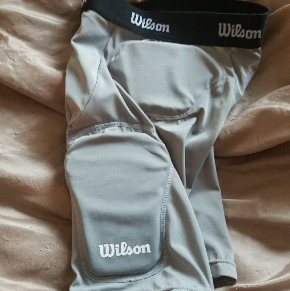 Padded football compression shorts