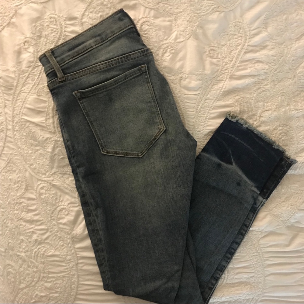 Banana Republic Petite Frayed Hem Pants
