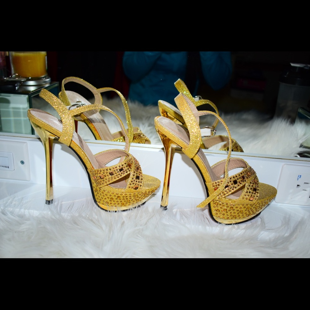 Elegant Gold Heels