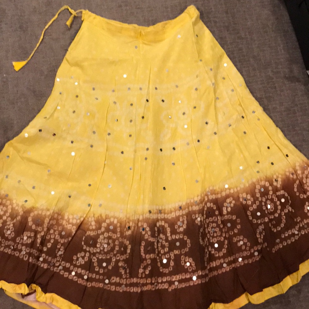 Fun cotton bandhini maxi skirt Size L-XL