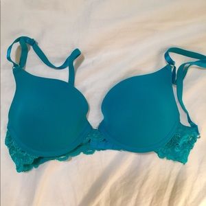 Teal Lace Push-Up Bra
