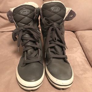 Keds fleece lined high top sneaker/boot