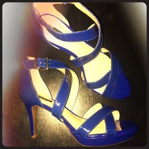 Royal blue Alex Marie strappy stiletto heel Sz 8.5