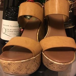 Cute tan wedges