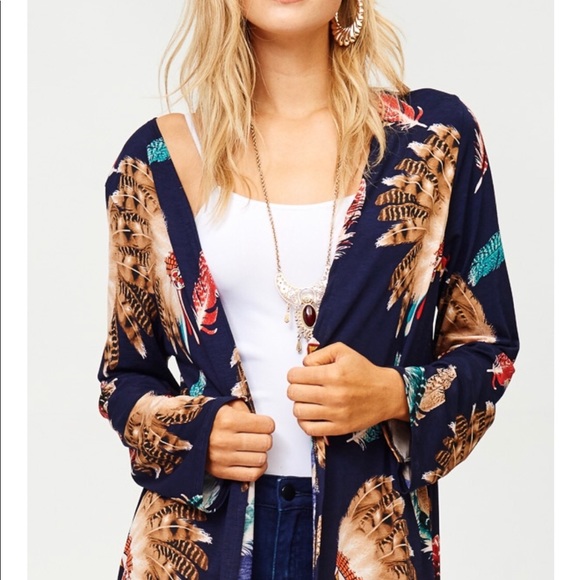 NATIVE DESIGN KIMONO PLUS SIZE - Picture 2 of 4