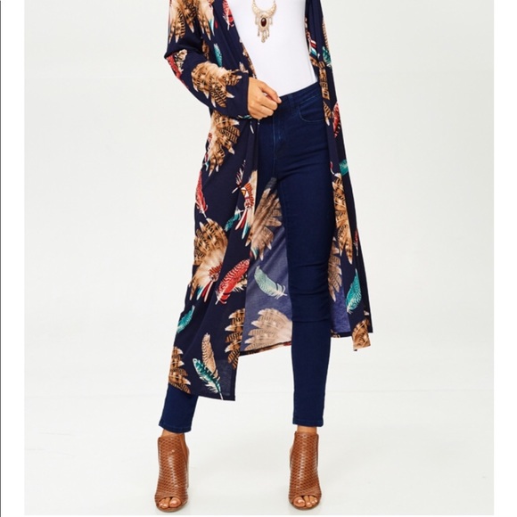 NATIVE DESIGN KIMONO PLUS SIZE - Picture 4 of 4