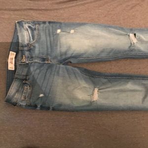 Super Skinny Medium Wash Destroyed Jeans