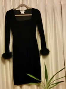 BLACK VELVET DRESS