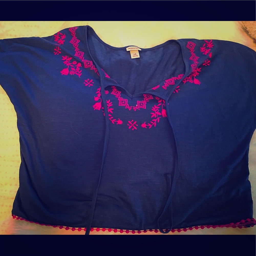 Jewel Toned Mid Drift Shirt