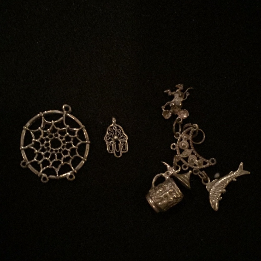 Real silver charms