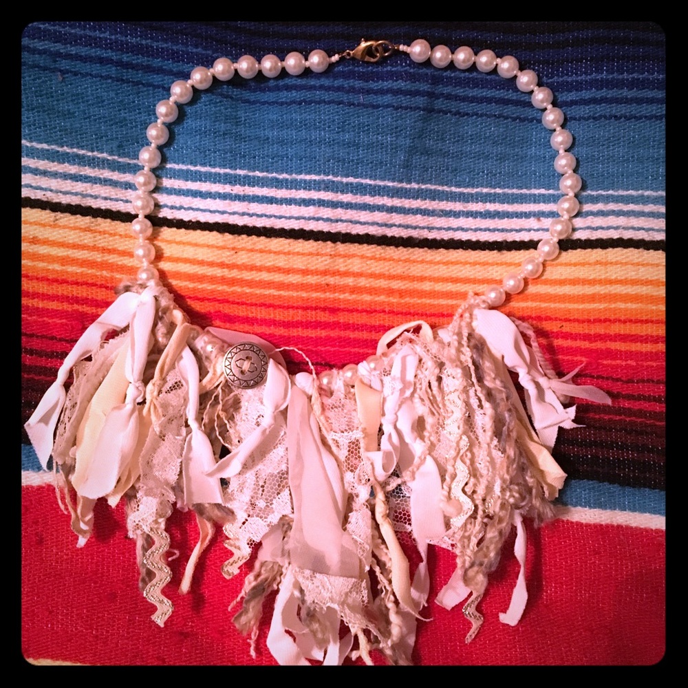 original infinite love designs, fringe necklace.