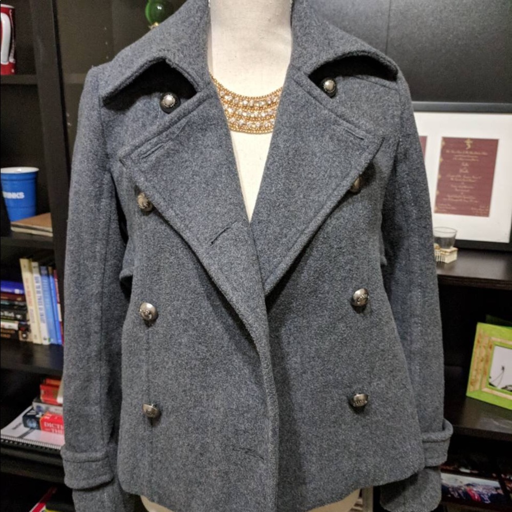 MO&Co. De Paris Wool Blend Pea Coat