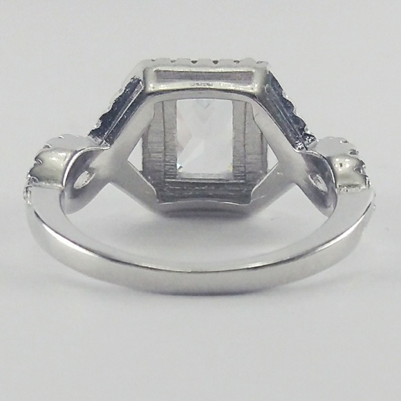 Engagement Baguette & Round Ring Sz 6 - Picture 2 of 4