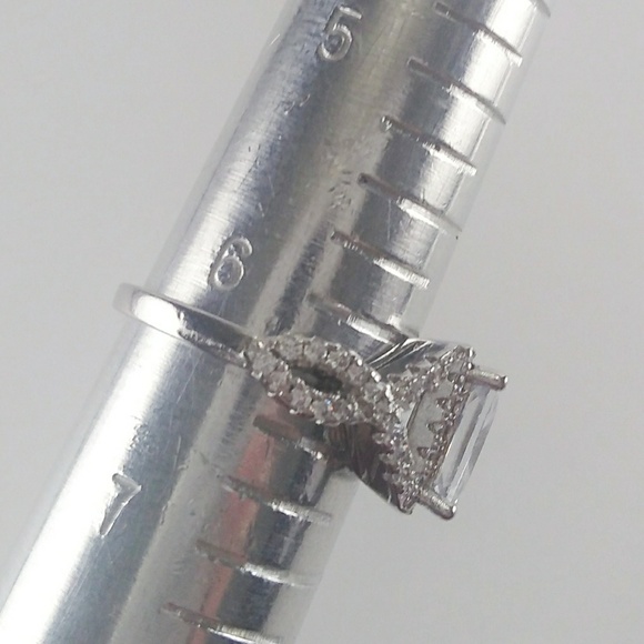 Engagement Baguette & Round Ring Sz 6 - Picture 4 of 4