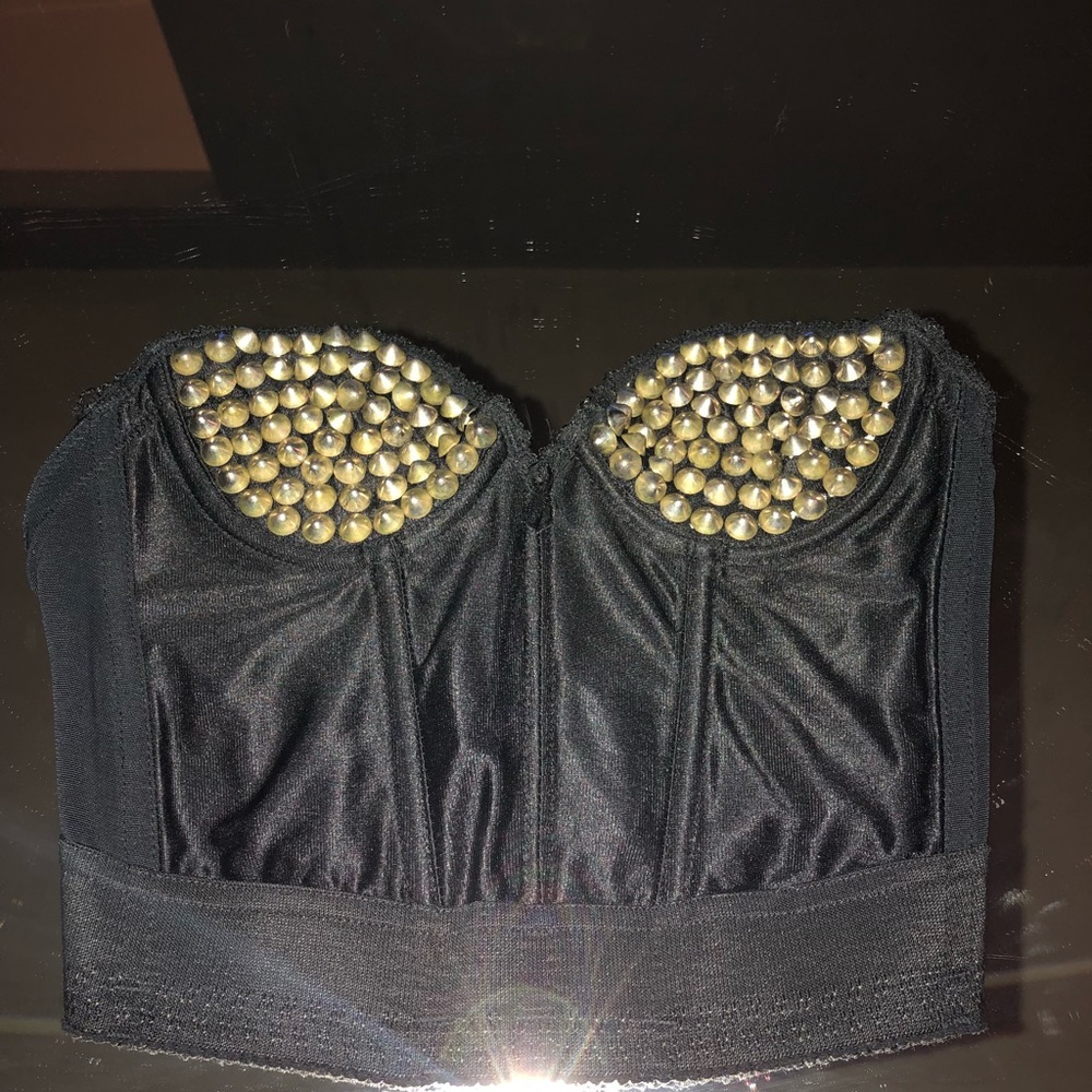 Custom made studded corset.