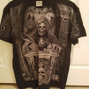 New Mens 2XL skull tee shirt