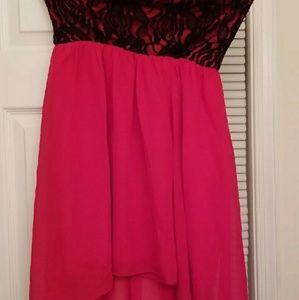 Halter top flowing red dress size medium