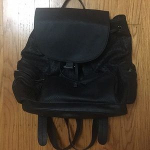 Topshop perforated vegan leather backpack