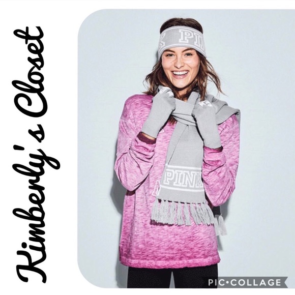 PINK Victoria's Secret Accessories - 🛍PINK🛍 SCARF, GLOVES, & HEADBAND 3 Piece Set