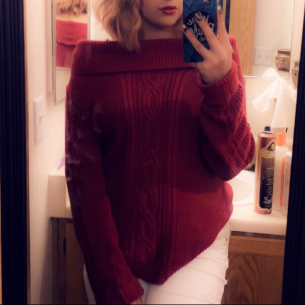 Red comfy sweater