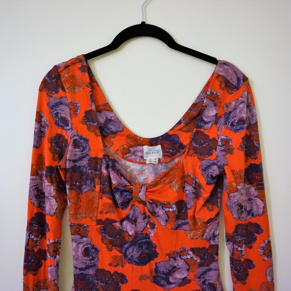 Free People Long Sleeve Bodycon Mini Dress