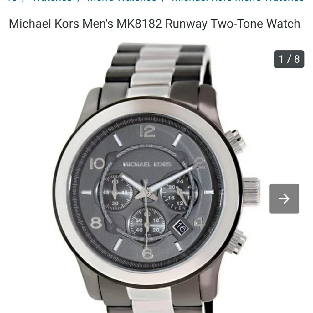 Michael kors Runway chronograph two tone watch